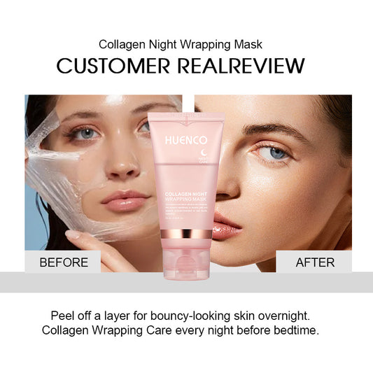 Masque peel-off au collagène - Masque de nettoyage en profondeur, régénération de la peau, hydratation et soin de la peau, masque de nuit