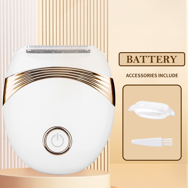 Mini portable electric epilator for the whole body, underarms and intimate areas of women.