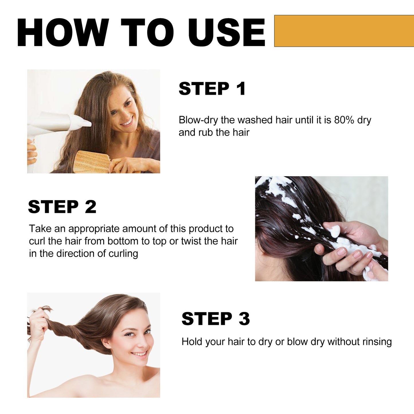 Crème coiffante hydratante à l'élastine, boucle cheveux, après-shampoing volumisant et brillant pour des boucles naturellement souples