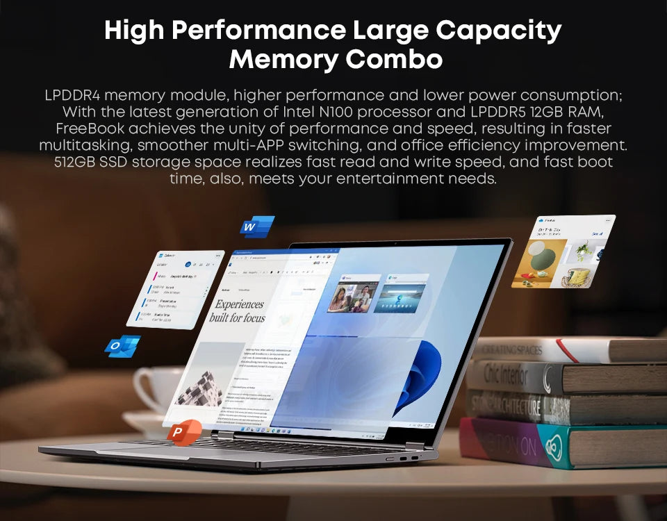 CHUWI-Ordinateur Portable ,Tablette 2 en 1, Écran Tactile 13.5 Pouces, 12 Go LPDDR5, 512 Go SSD