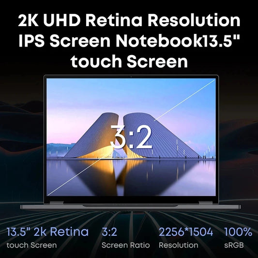 CHUWI-Ordinateur Portable ,Tablette 2 en 1, Écran Tactile 13.5 Pouces, 12 Go LPDDR5, 512 Go SSD