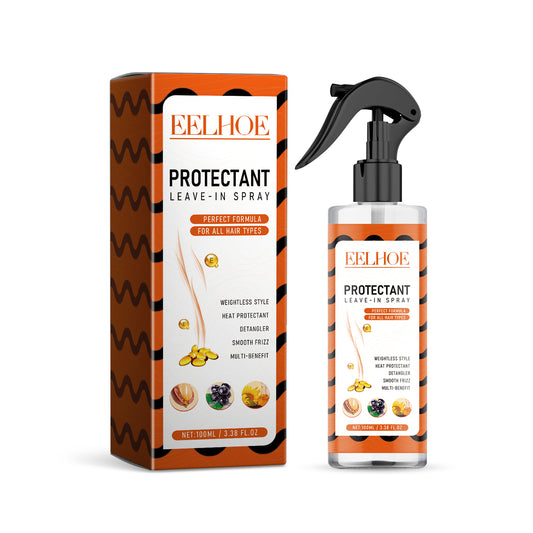 Spray protecteur sans rinçage, répare les cheveux fourchus, secs et abîmés, hydrate et lisse les cheveux.
