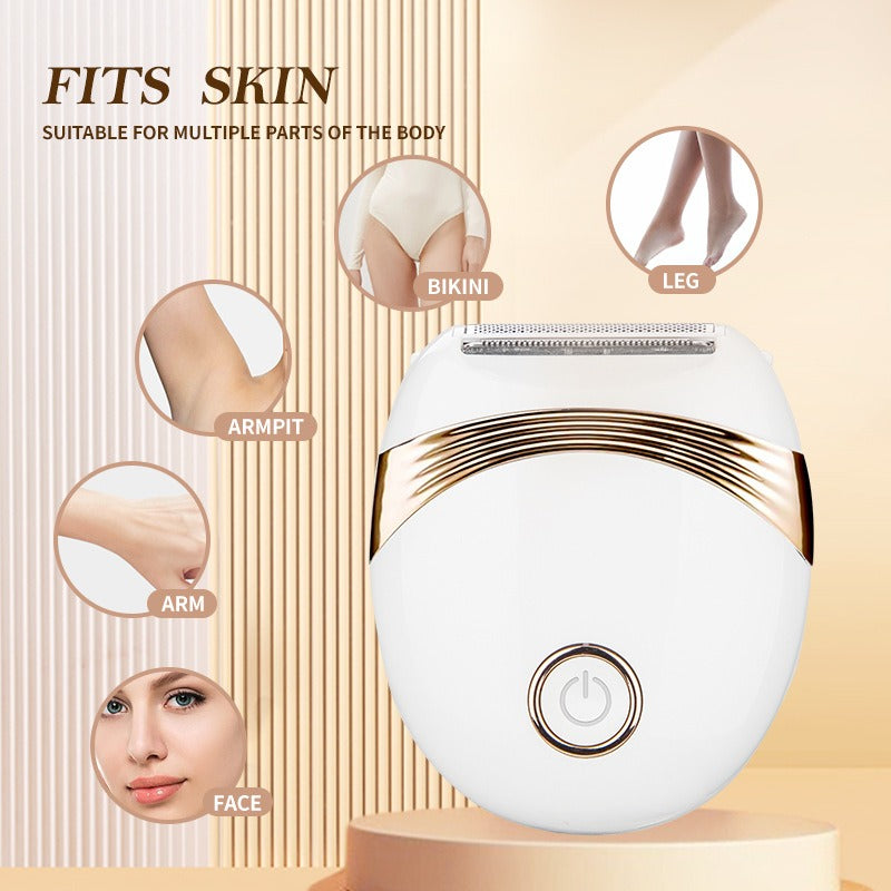 Mini portable electric epilator for the whole body, underarms and intimate areas of women.