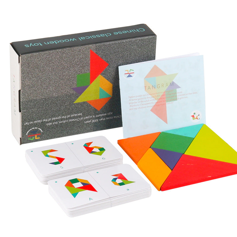 Puzzles tangram 3D en bois      (Amusants et aides pédagogiques pour l'éducation précoce des enfants 4-6 ans)