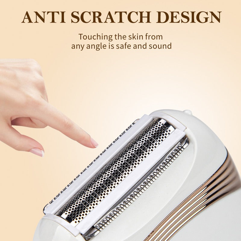 Mini portable electric epilator for the whole body, underarms and intimate areas of women.