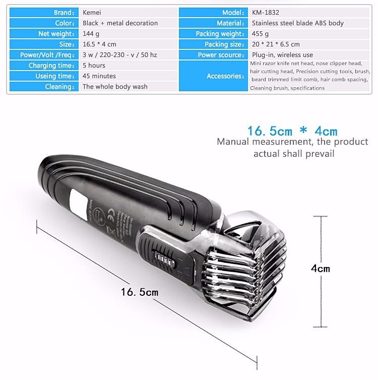 Tondeuse à cheveux multifonction rechargeable