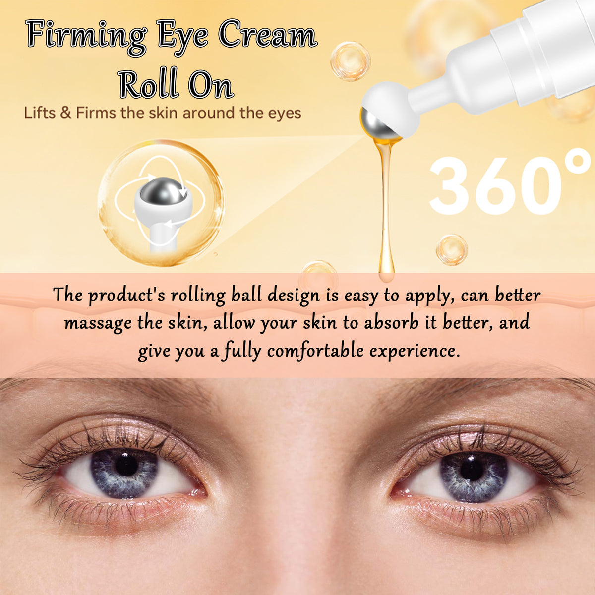 Roll-On Contour des Yeux au Café & Acide Hyaluronique – 15 ml