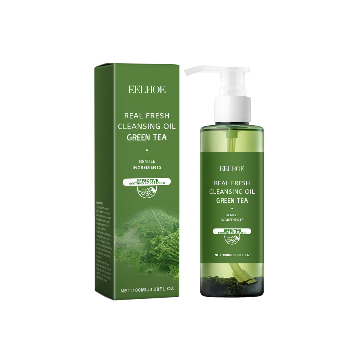 Huile Démaquillante au Thé Vert – Visage, Yeux & Lèvres – 100 ml