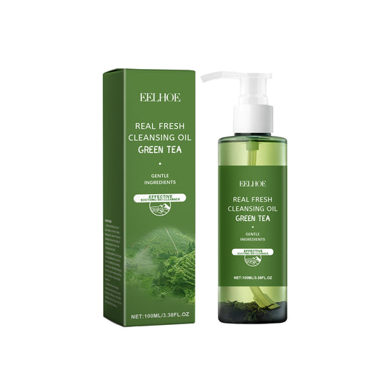 Huile Démaquillante au Thé Vert – Visage, Yeux & Lèvres – 100 ml