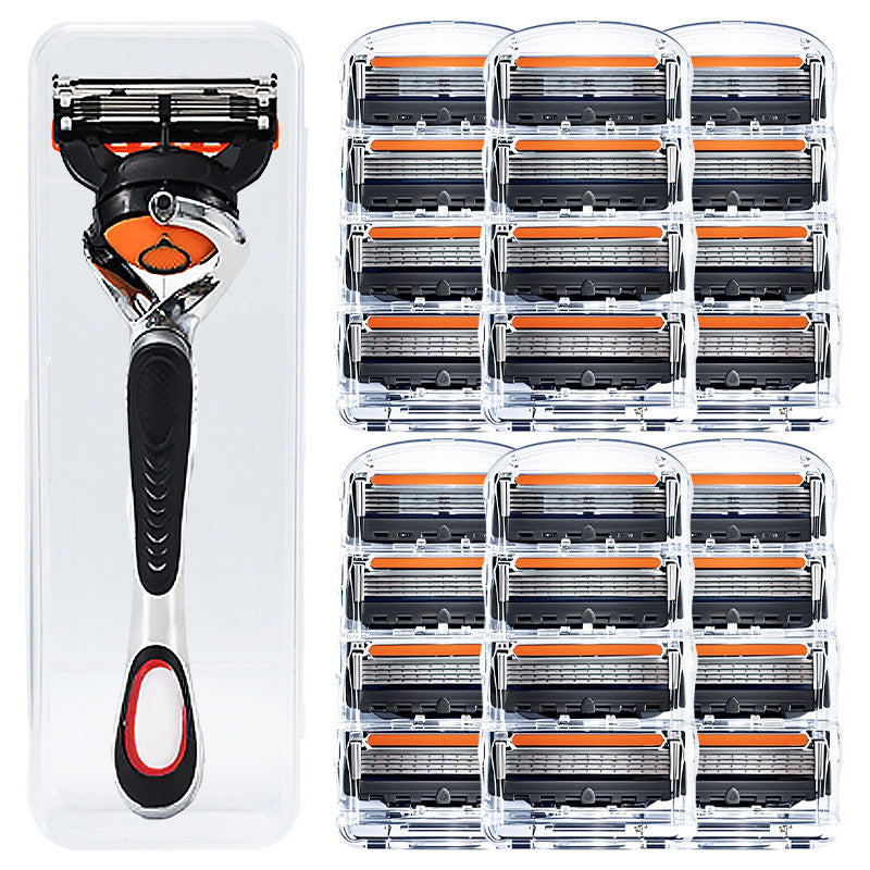 Universal five-blade rotary manual razor.