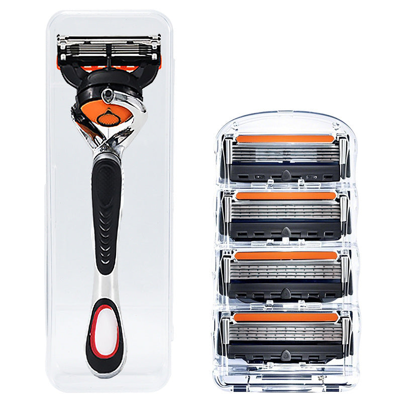 Universal five-blade rotary manual razor.