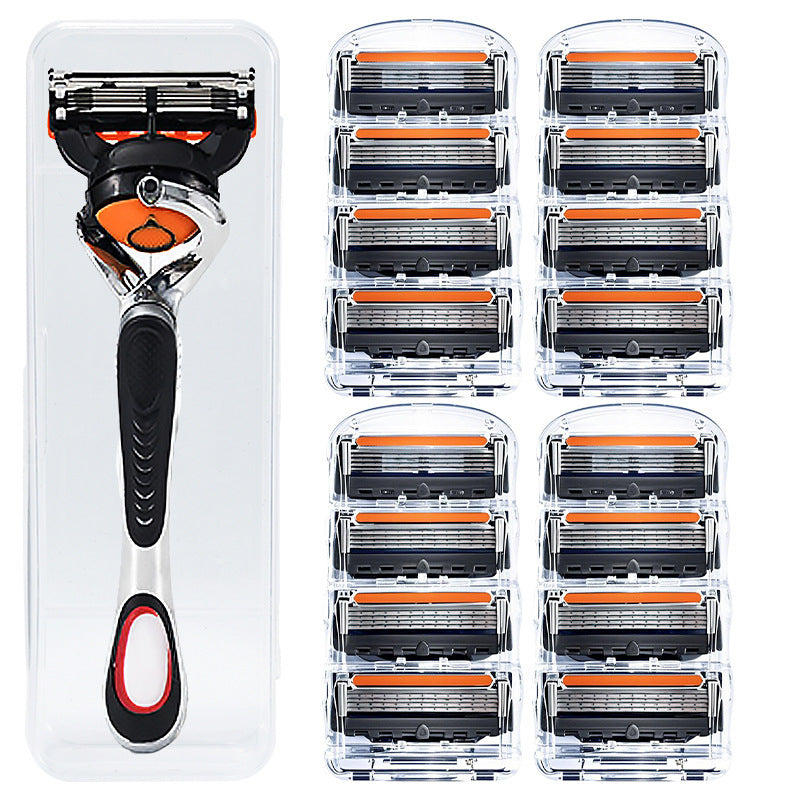 Universal five-blade rotary manual razor.
