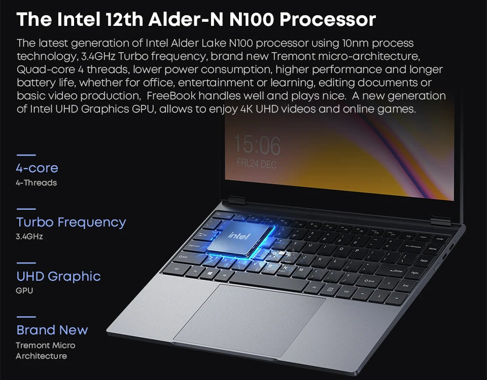 CHUWI-Ordinateur Portable ,Tablette 2 en 1, Écran Tactile 13.5 Pouces, 12 Go LPDDR5, 512 Go SSD