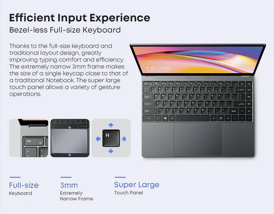 CHUWI-Ordinateur Portable ,Tablette 2 en 1, Écran Tactile 13.5 Pouces, 12 Go LPDDR5, 512 Go SSD