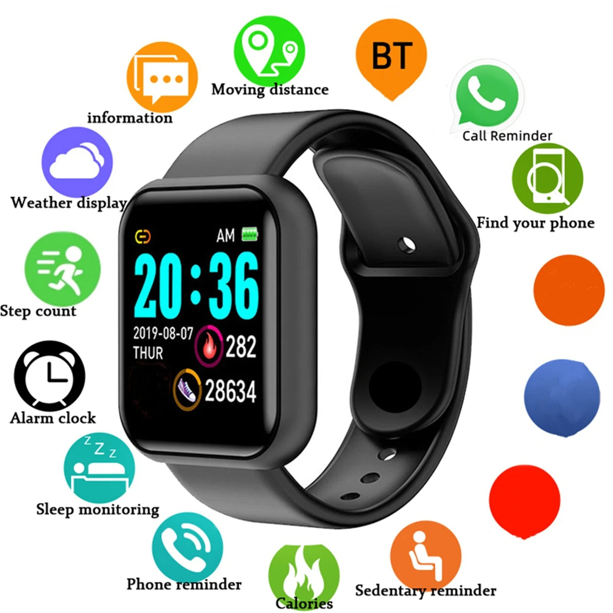 Smartwatch hommes femmes. Montre intelligente