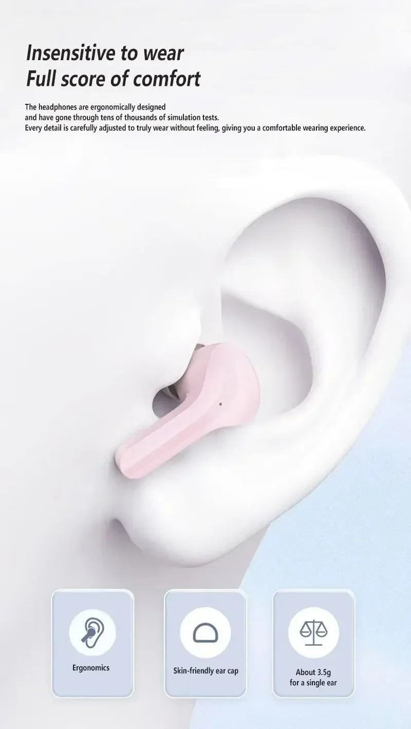 Écouteurs Bluetooth sans fil T2 d'origine, avec affichage numérique
