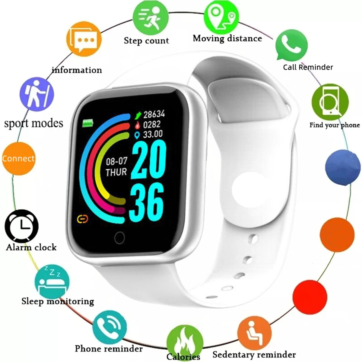 Smartwatch hommes femmes. Montre intelligente