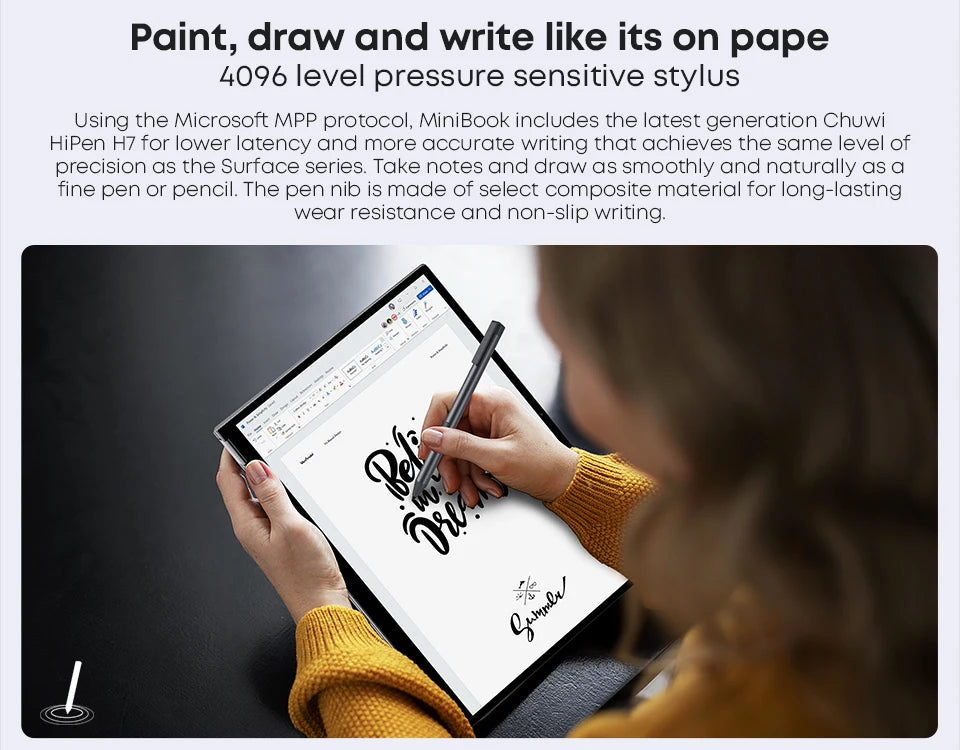 CHUWI-Ordinateur Portable ,Tablette 2 en 1, Écran Tactile 13.5 Pouces, 12 Go LPDDR5, 512 Go SSD