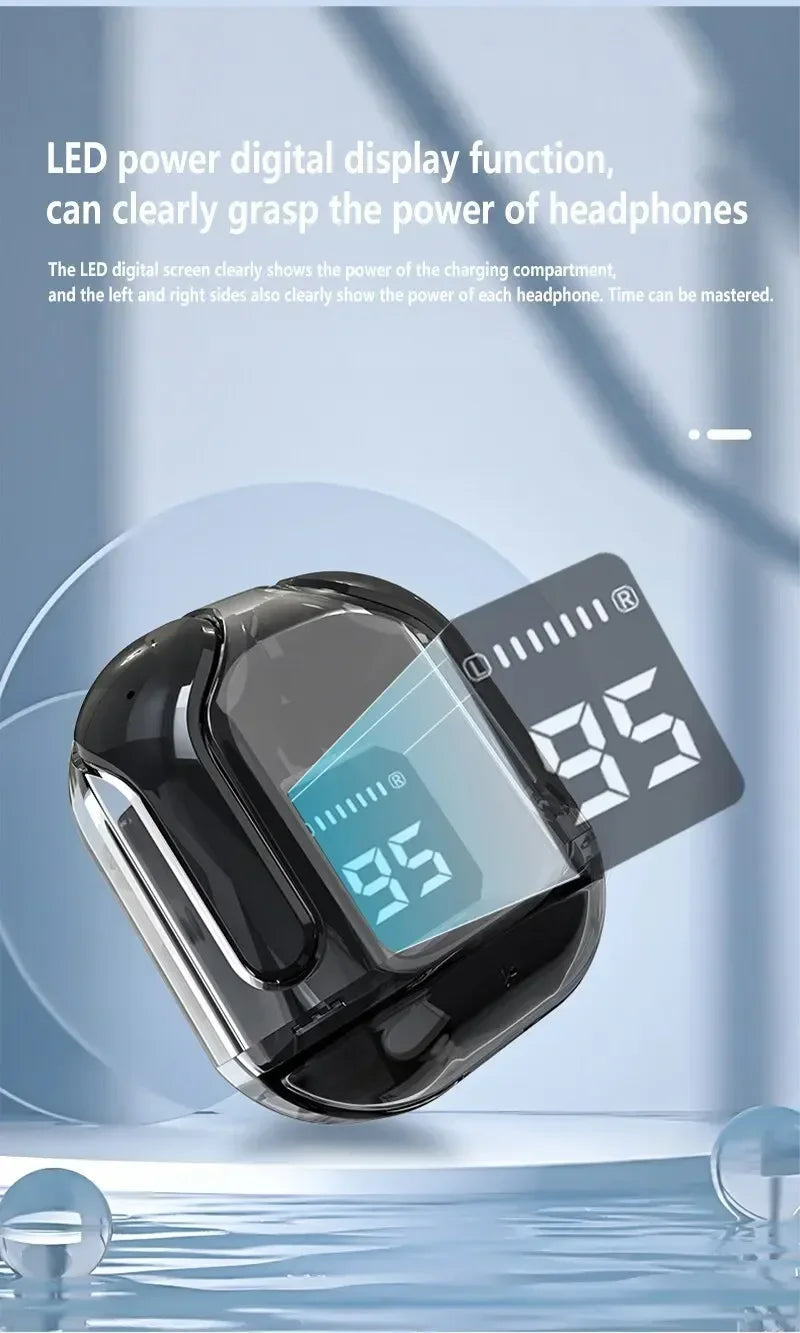 Écouteurs Bluetooth sans fil T2 d'origine, avec affichage numérique