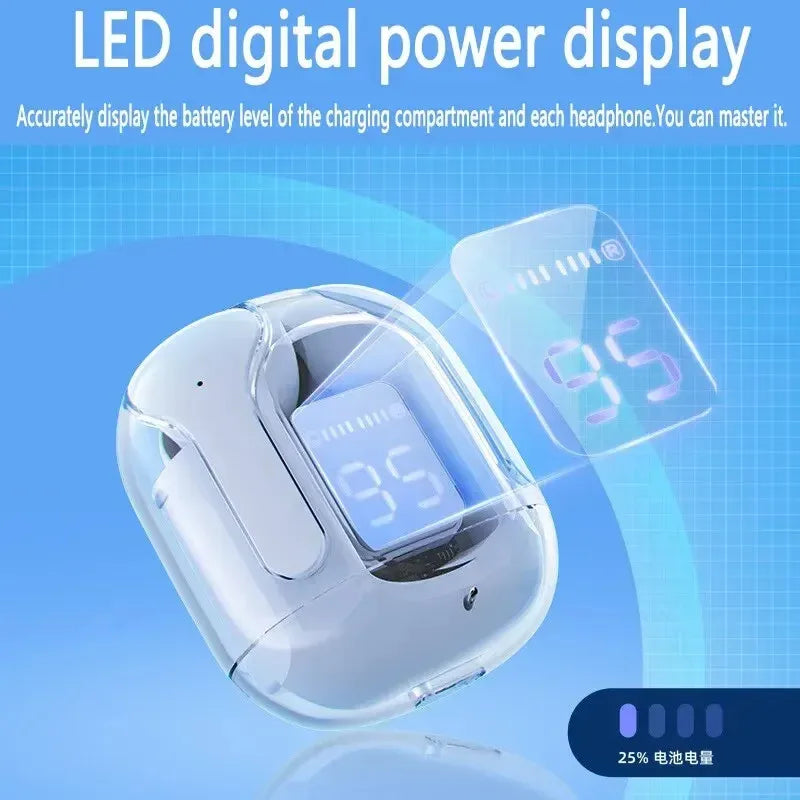 Écouteurs Bluetooth sans fil T2 d'origine, avec affichage numérique